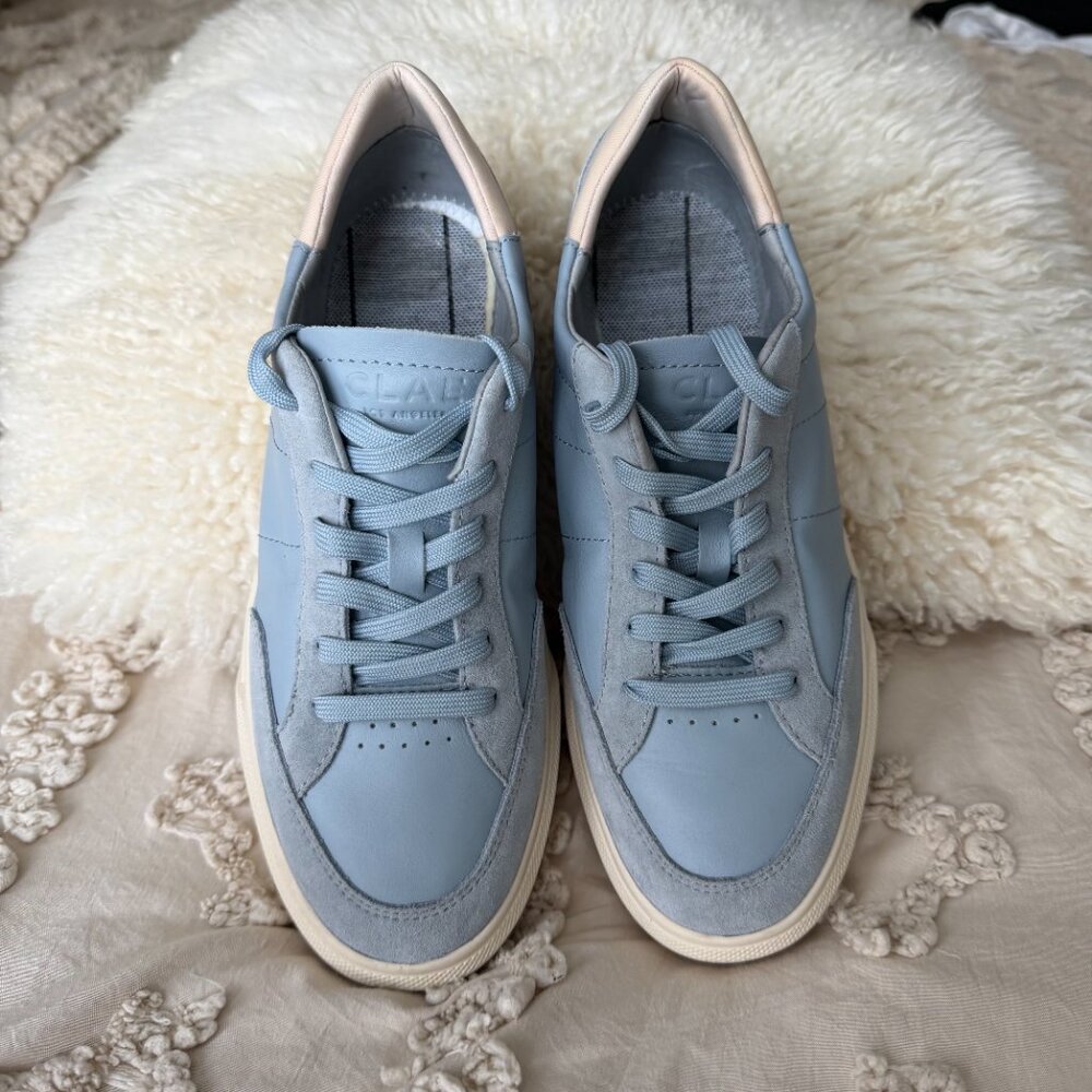 👟 CLAE Los Angeles Light Blue Leather Sneakers | Women’s 7.5